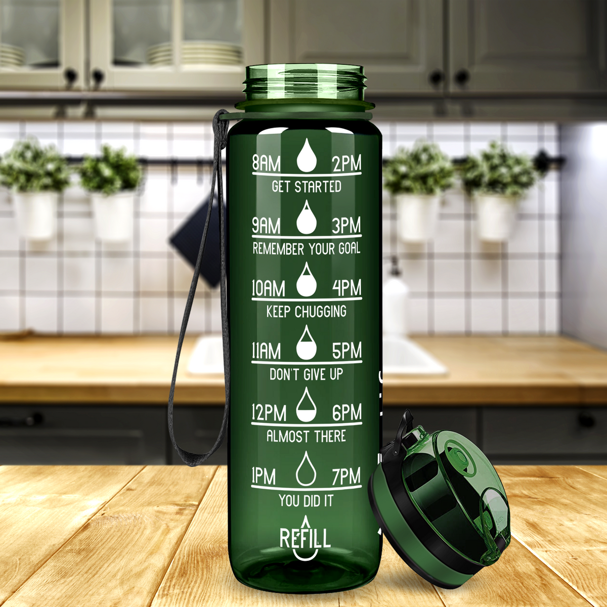 Cuptify Army Gloss 32 oz Motivational Water Bottle
