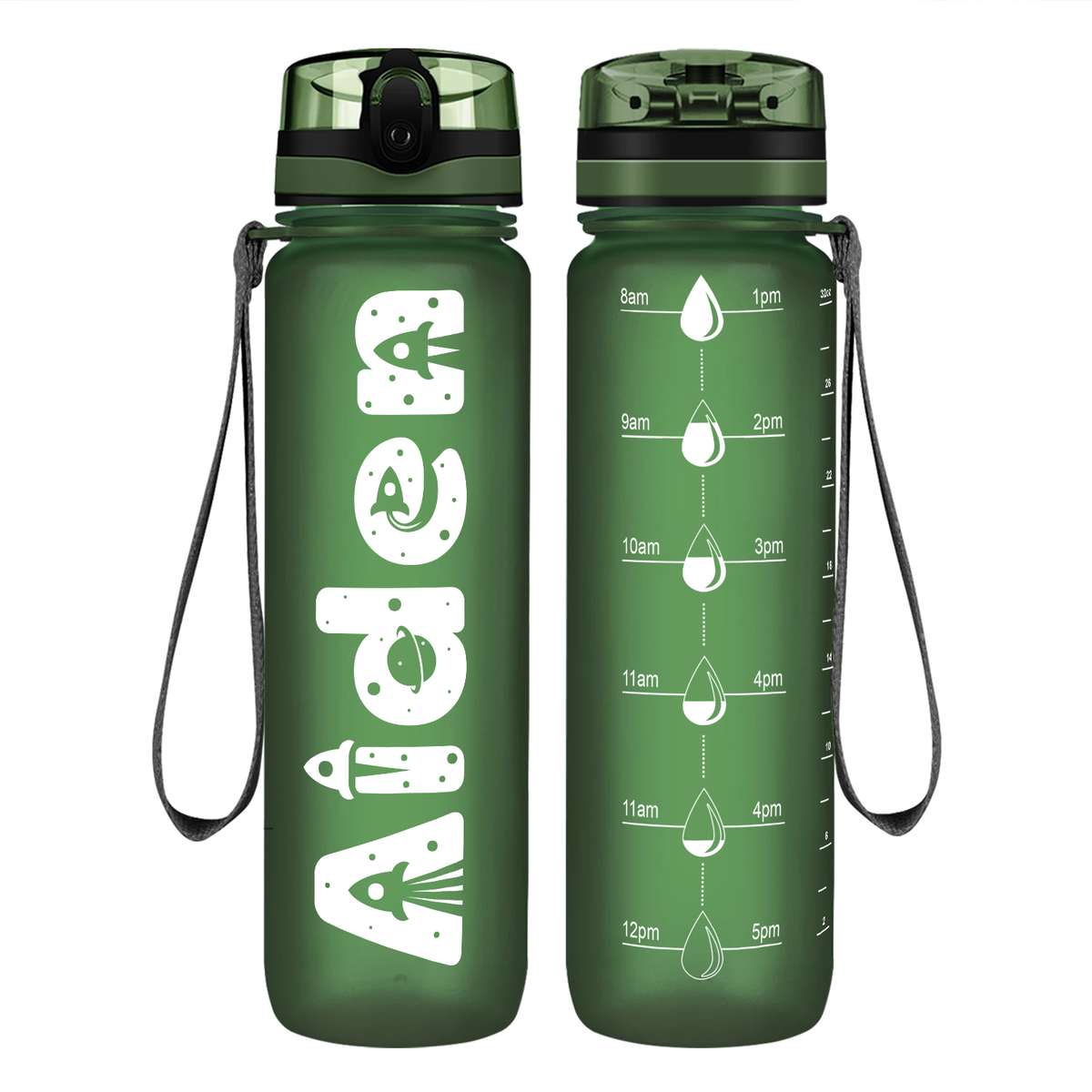 Personalized Boys 32 oz Motivational Tracking Water Bottle
