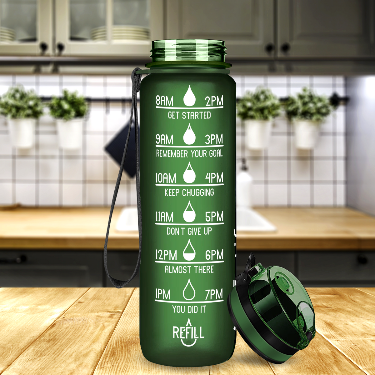 Cuptify Army Frosted 32 oz Motivational Water Bottle