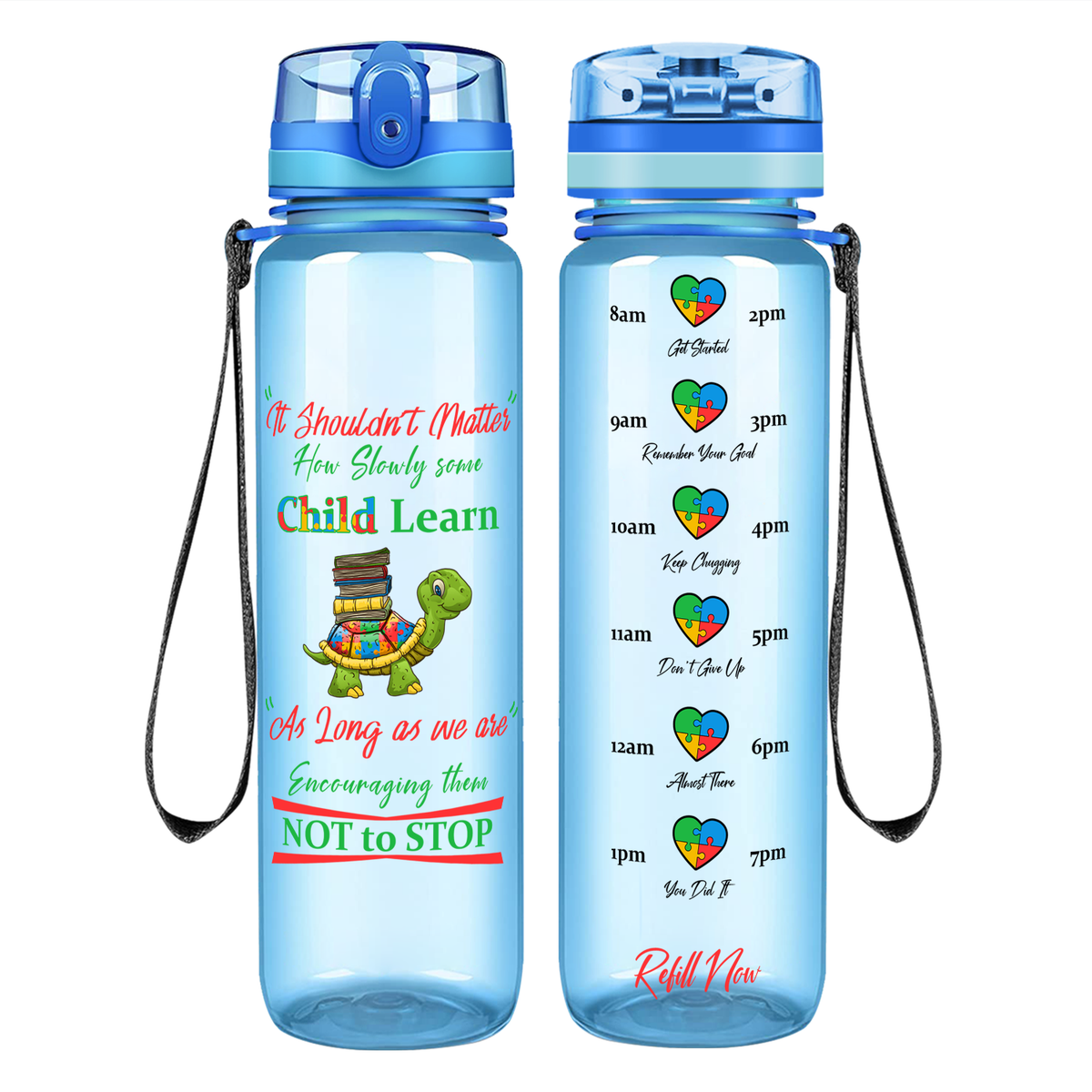 It Shouldn’t Matter on 32 oz Motivational Tracking Autism Water Bottle