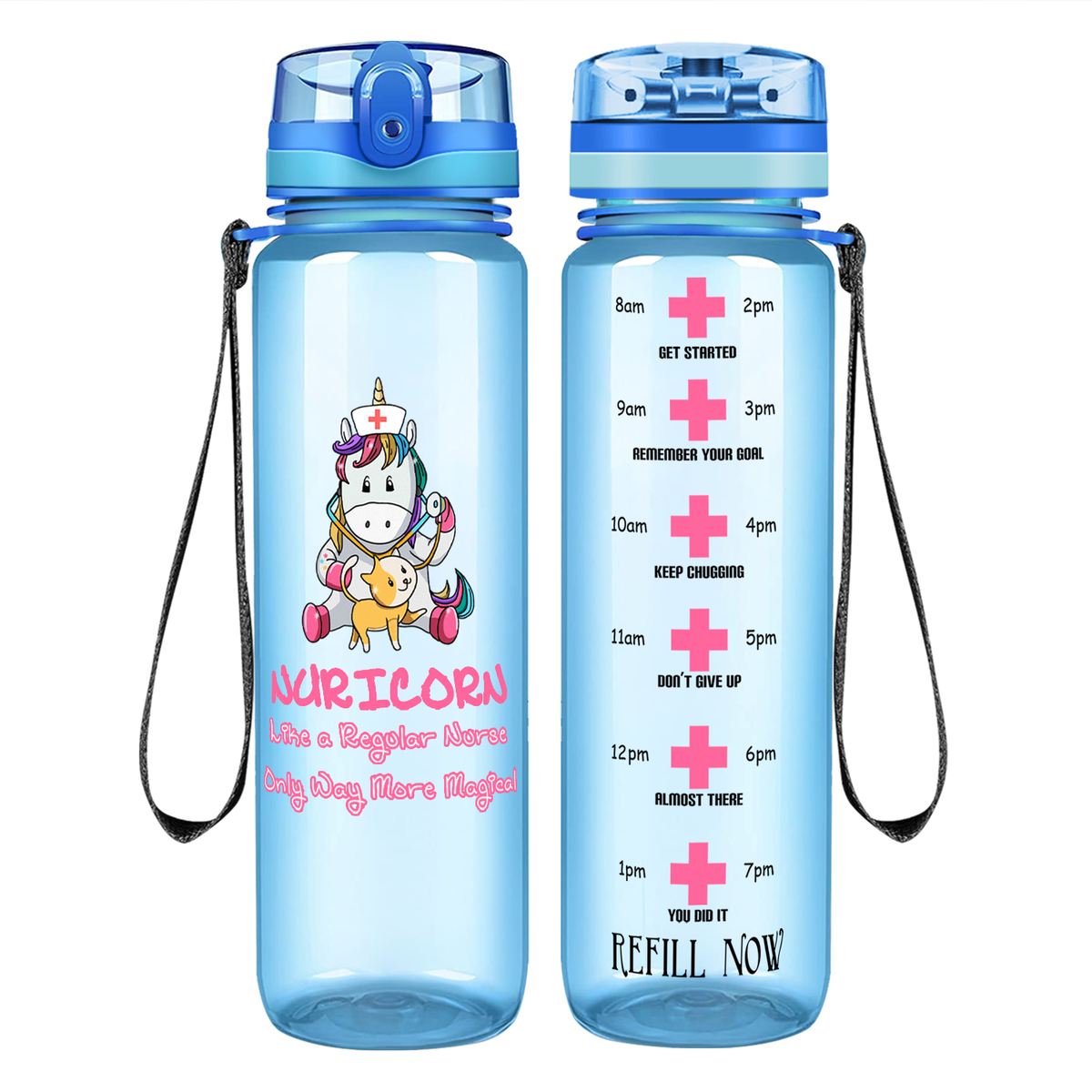 Nuricorn More Magical on 32oz Motivational Nurse Water Bottle