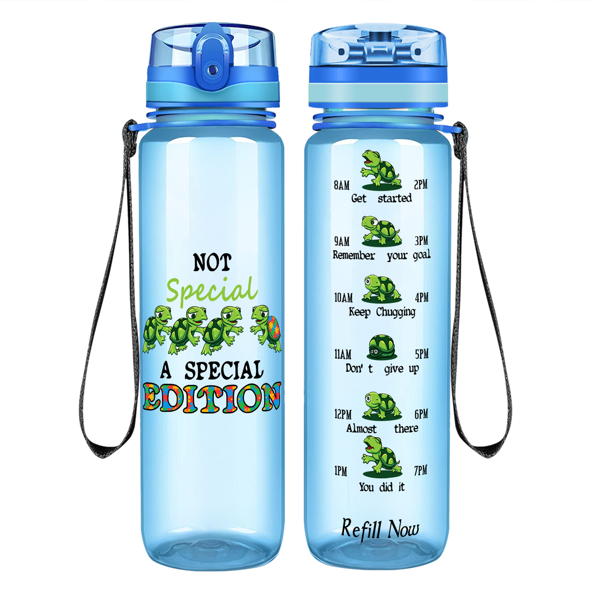 Not Special, A Special Edition on 32 oz Motivational Tracking Autism Water Bottle