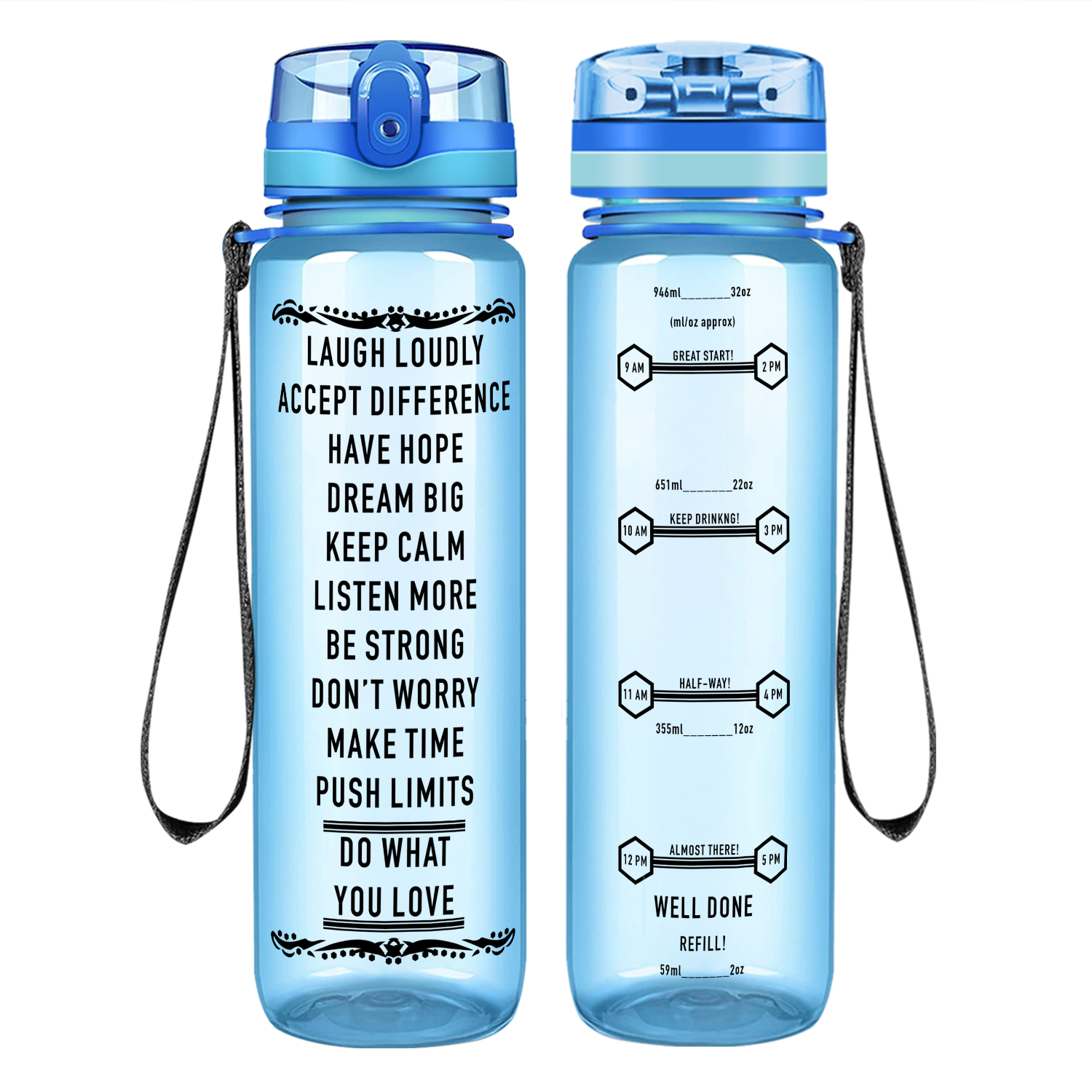 Personalized Stethoscope Nurse on 32oz Motivational Tracking Water Bot -  Cuptify