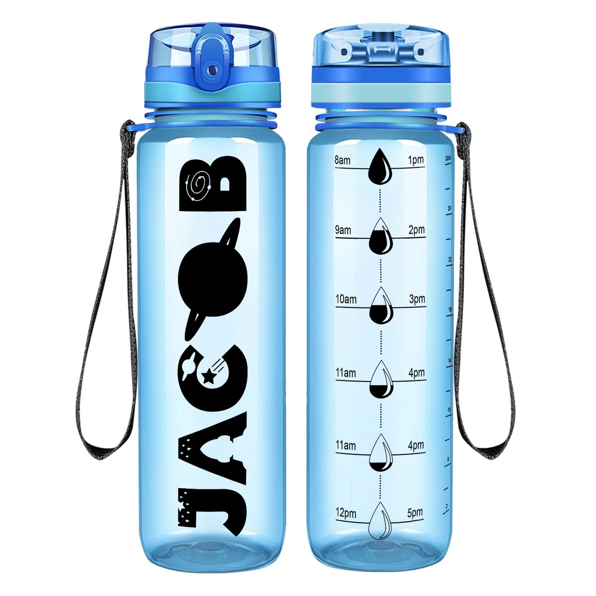 Personalized Boys 32 oz Motivational Tracking Water Bottle