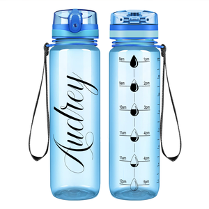 Cuptify Personalized Baby Blue Gloss Water Bottle