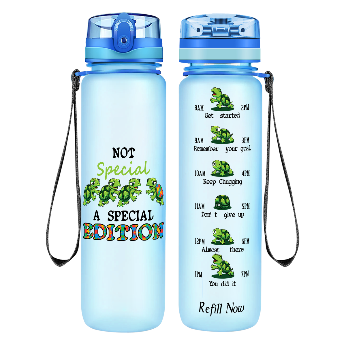Not Special, A Special Edition on 32 oz Motivational Tracking Autism Water Bottle