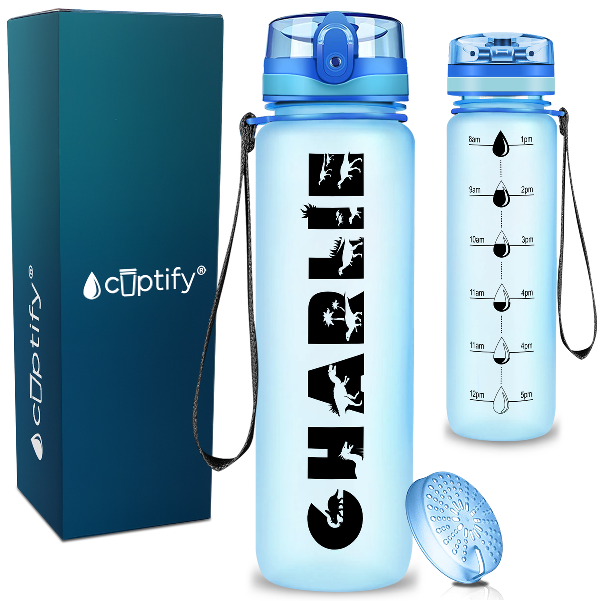 Personalized Dinosaur 32 oz Kids Water Bottle