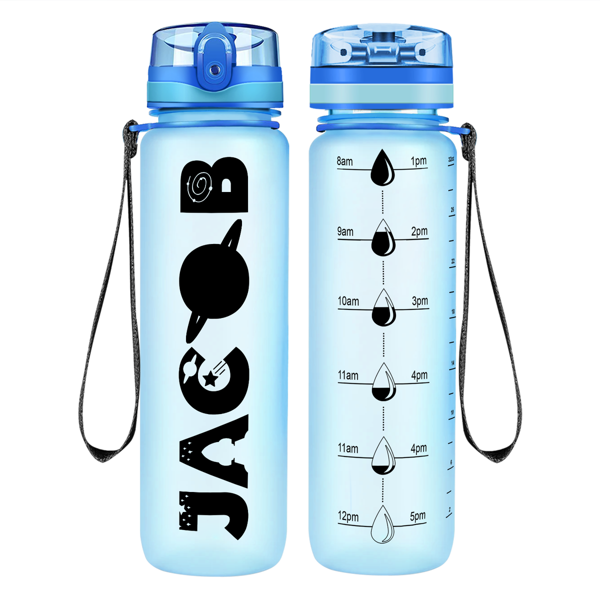 Personalized Boys 32 oz Motivational Tracking Water Bottle
