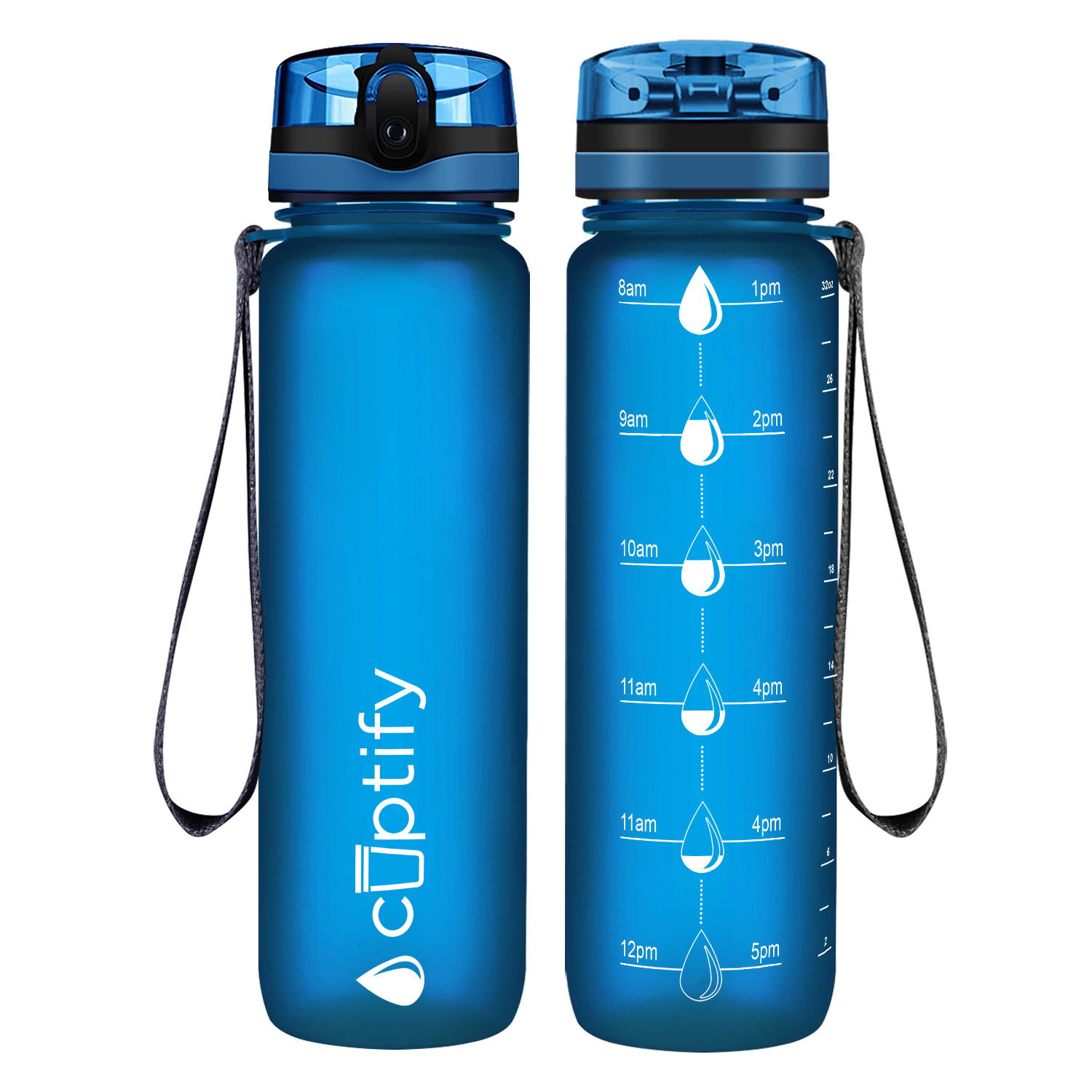 Cuptify Blue Frosted Water Bottle
