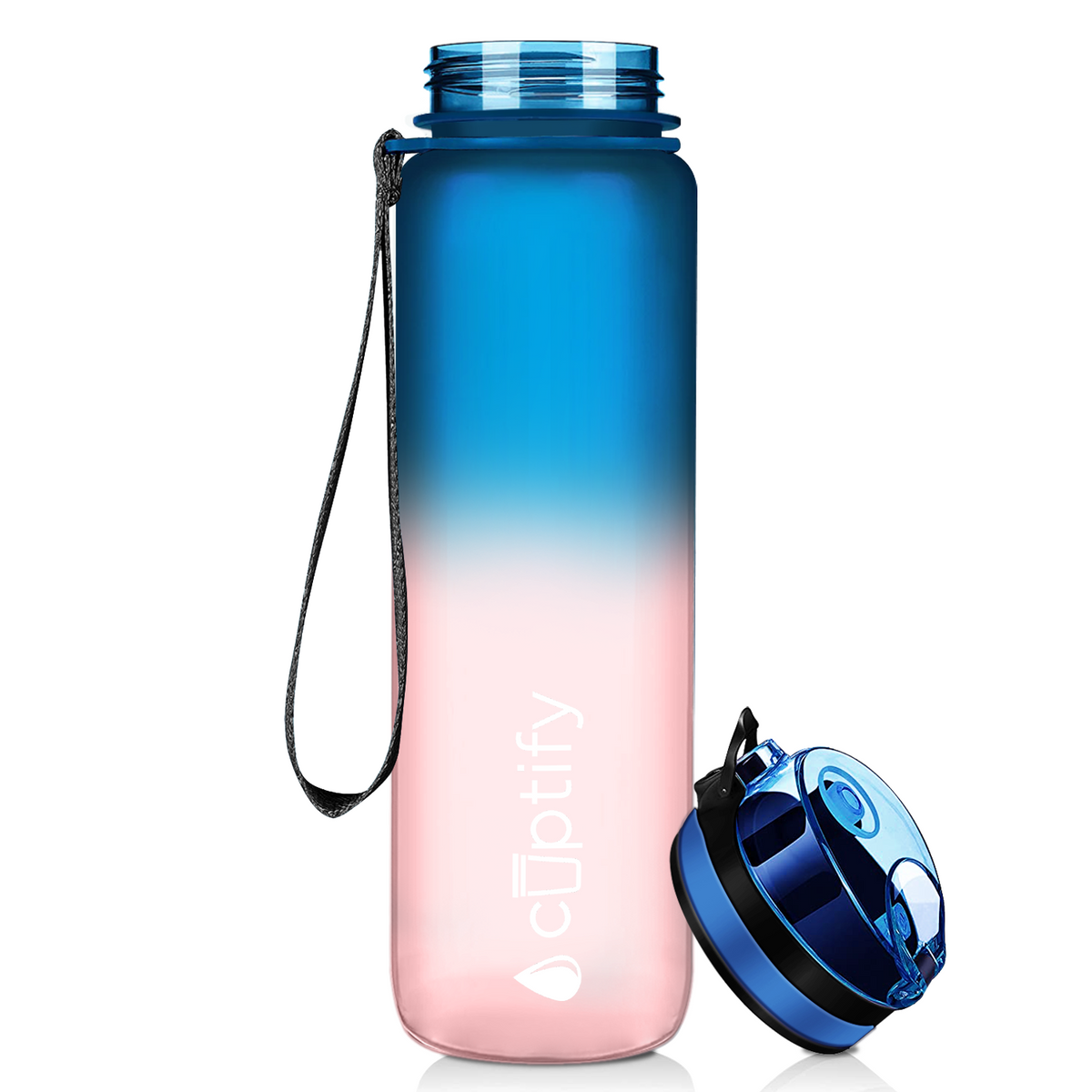 Bubble Gum Frosted 32 oz Hydration Tracker Water Bottle