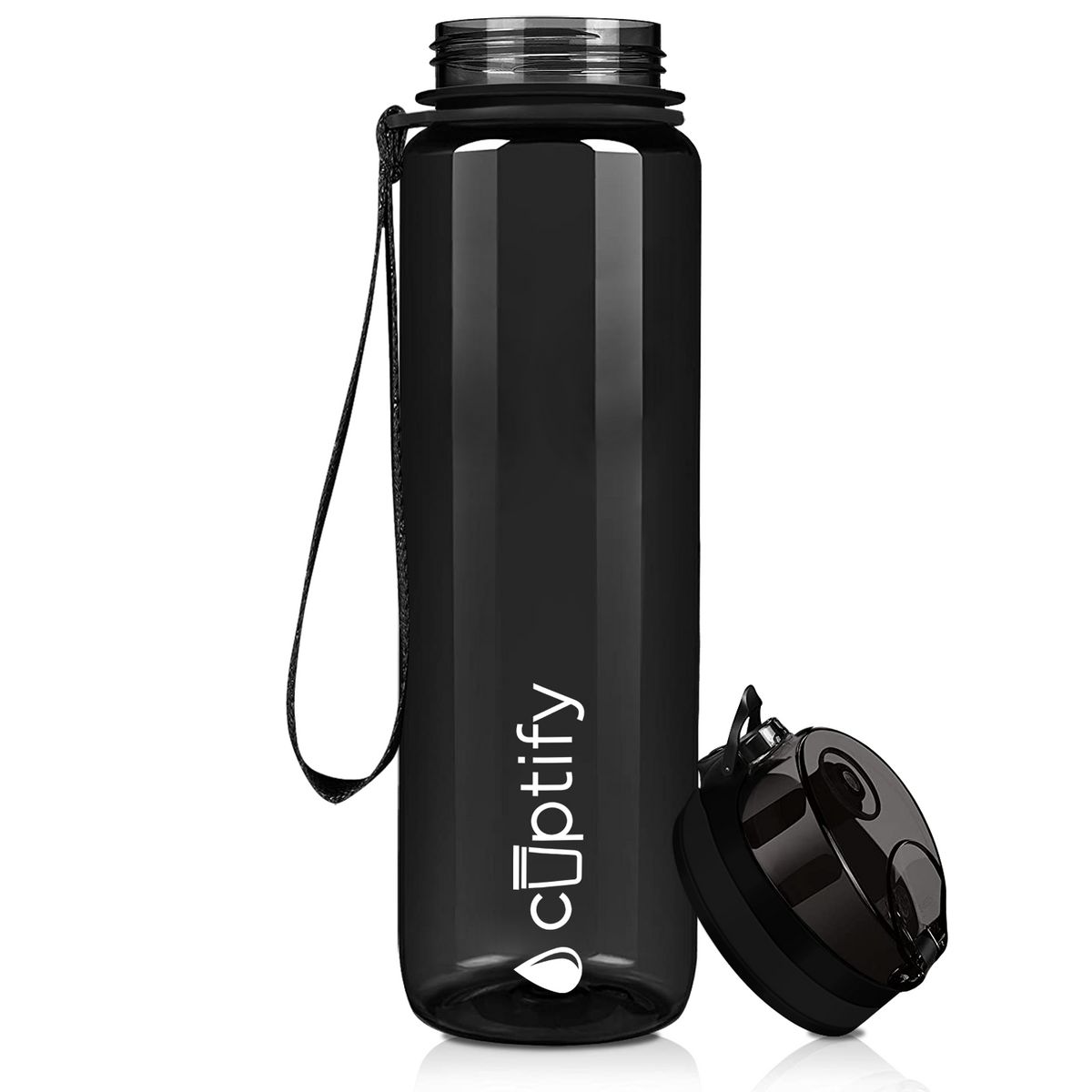 Cuptify Black 32 oz Water Bottle