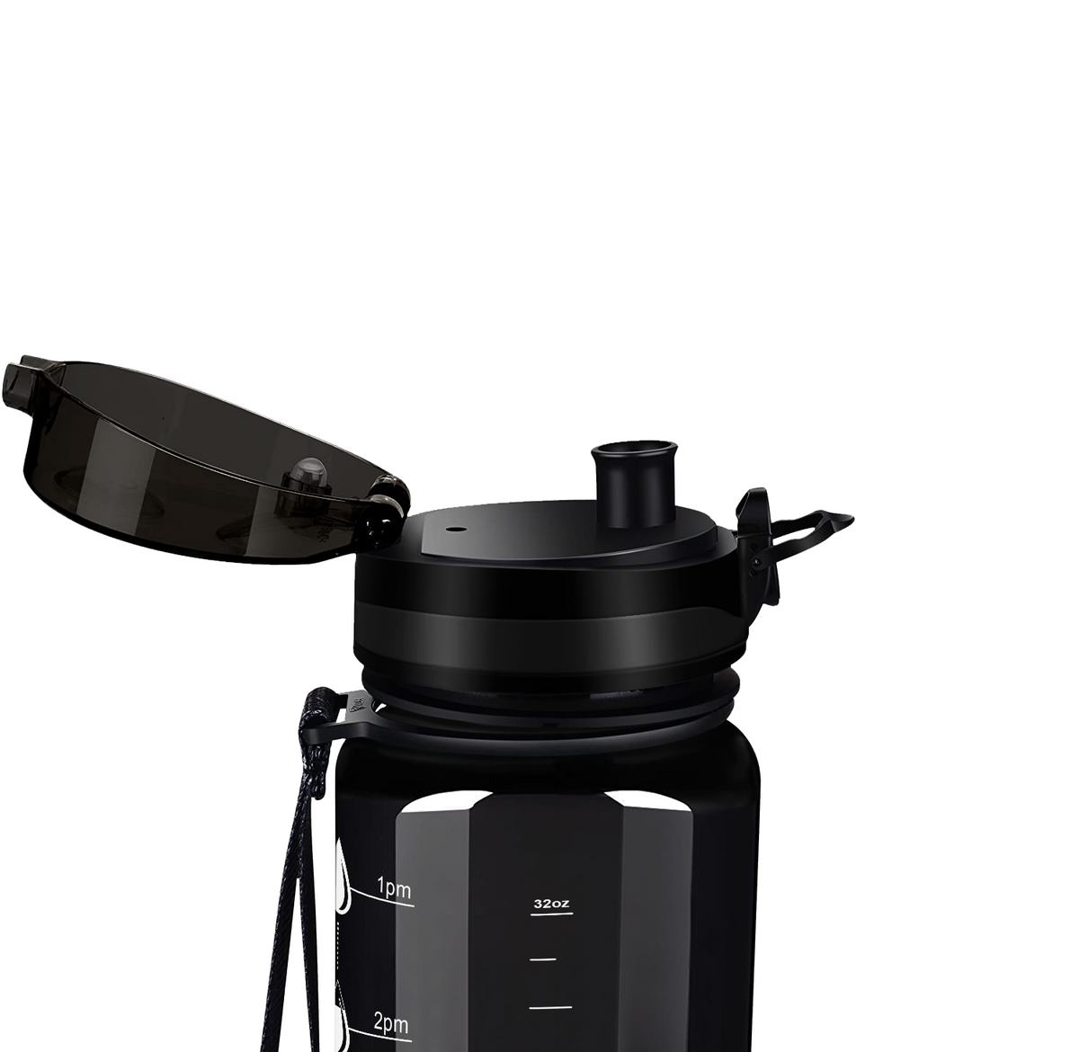 Cuptify Black 32 oz Water Bottle