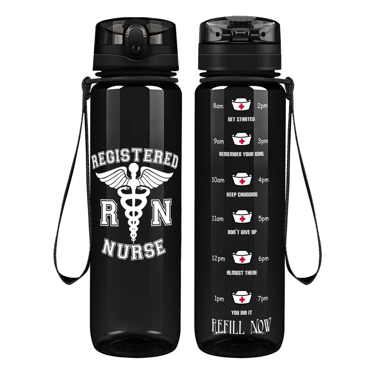 Cuptify RN Nurse Motivational Tracking Water Bottle