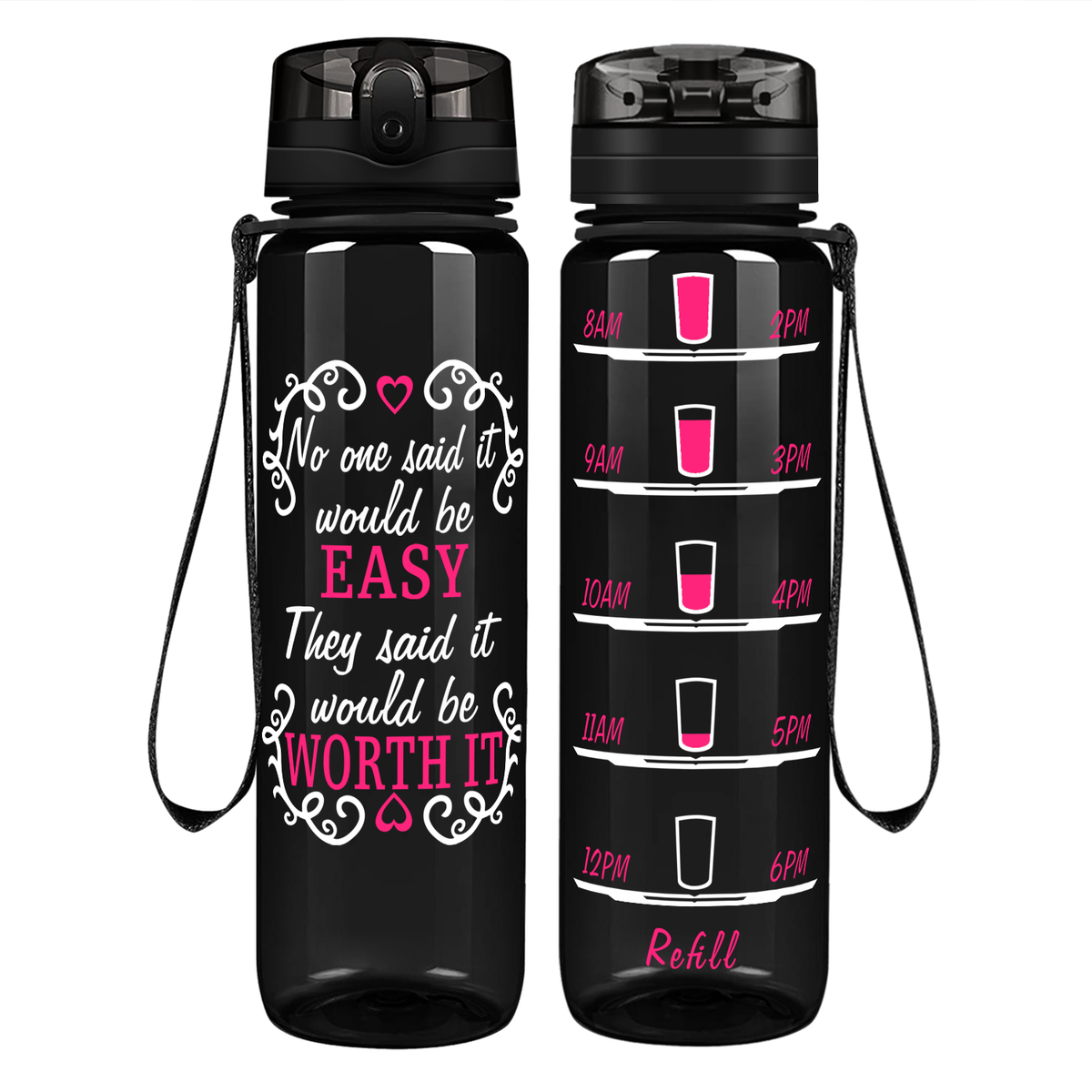 It Would Be Worth It on 32 oz Motivational Tracking Water Bottle