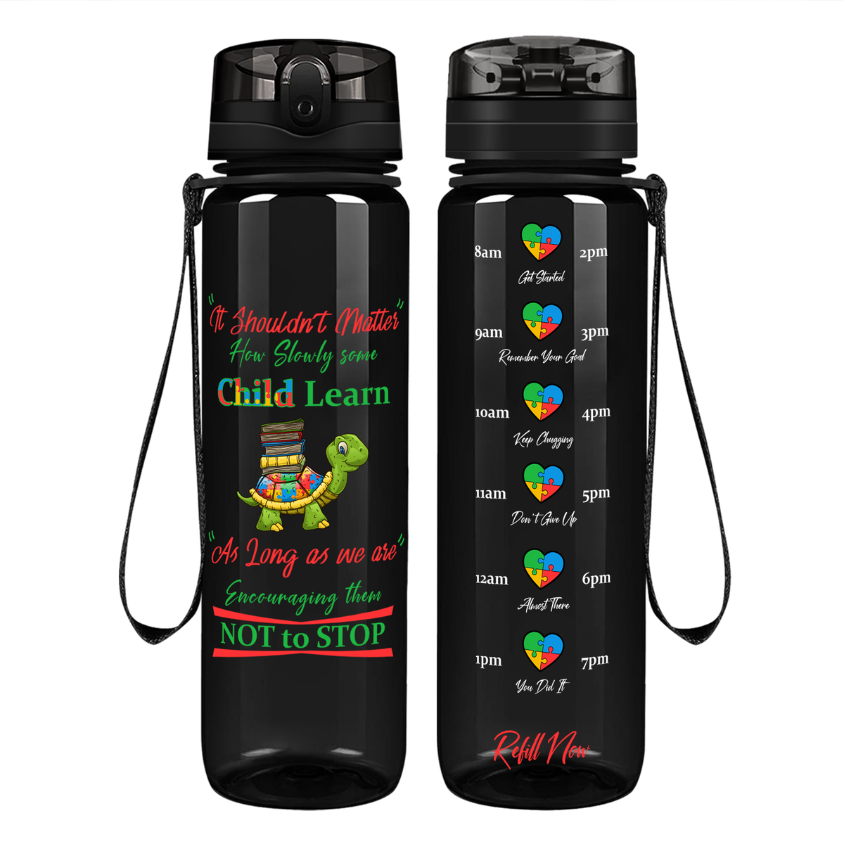It Shouldn’t Matter on 32 oz Motivational Tracking Autism Water Bottle