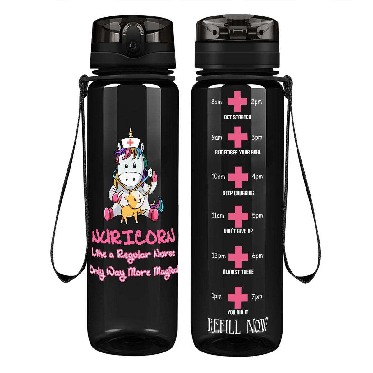 Nuricorn More Magical on 32oz Motivational Nurse Water Bottle