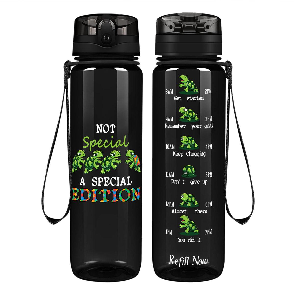 Not Special, A Special Edition on 32 oz Motivational Tracking Autism Water Bottle