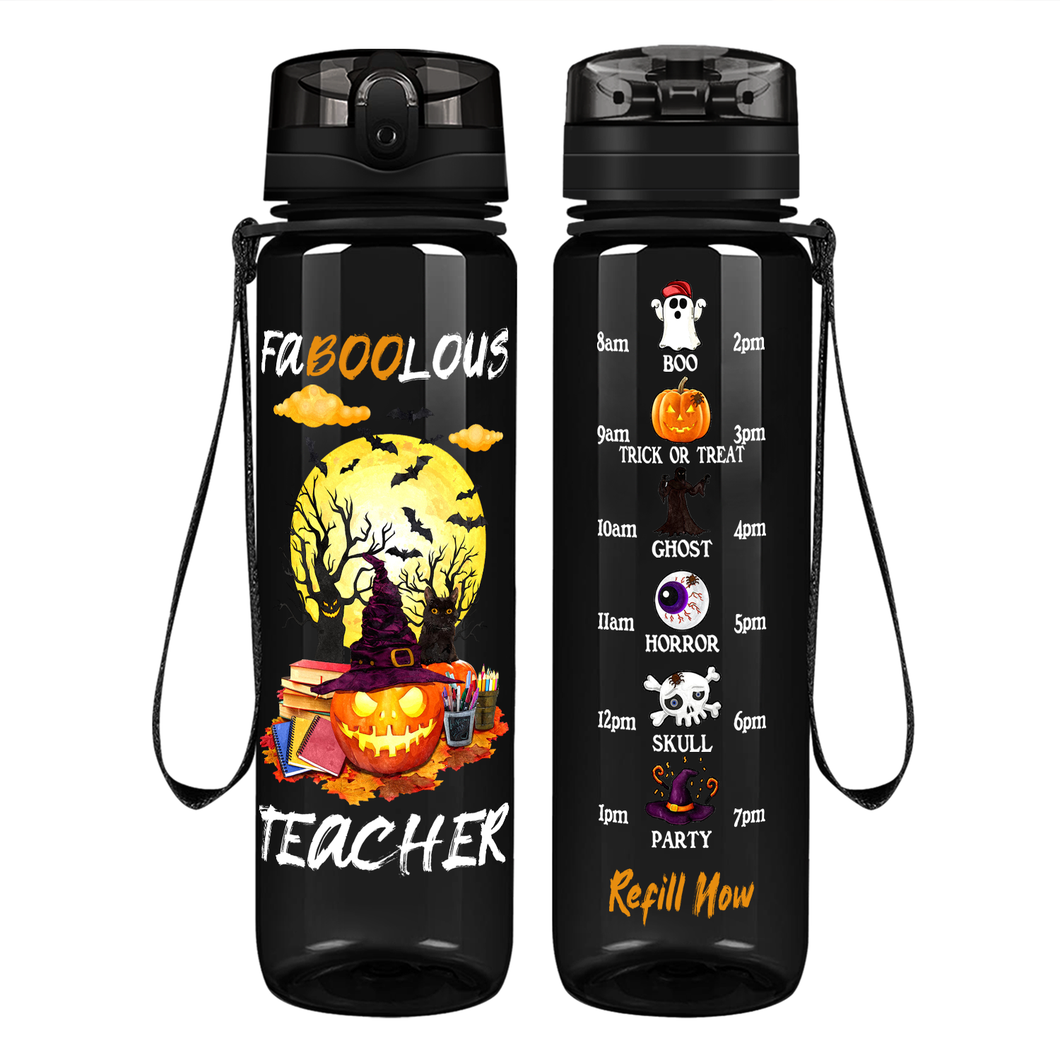 Faboolous Teacher  on 32 oz Motivational Tracking Water Bottle