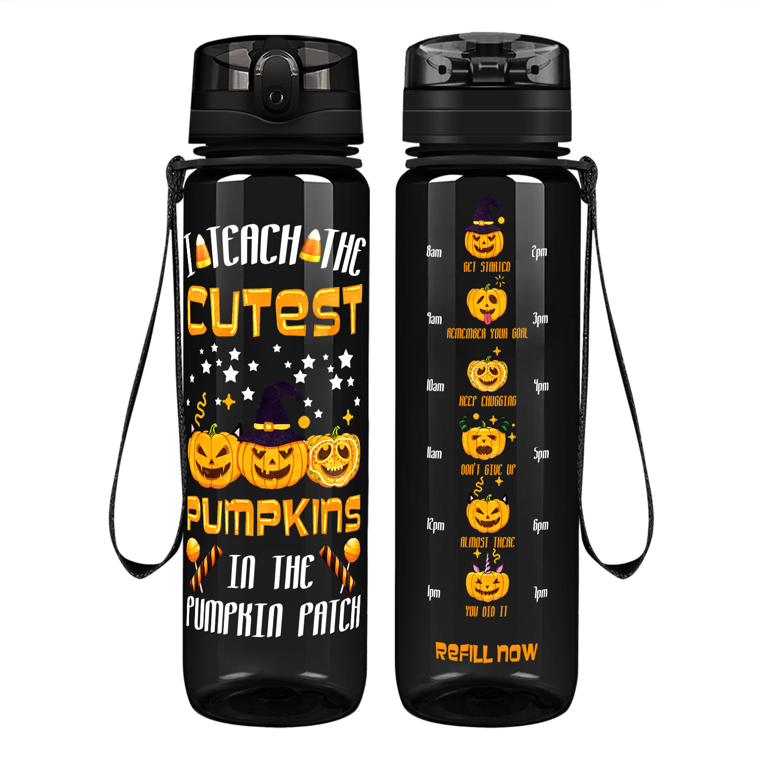 I Teach the Cutest Pumpkins in the Pumpkin Patch on 32 oz Motivational Tracking Water Bottle