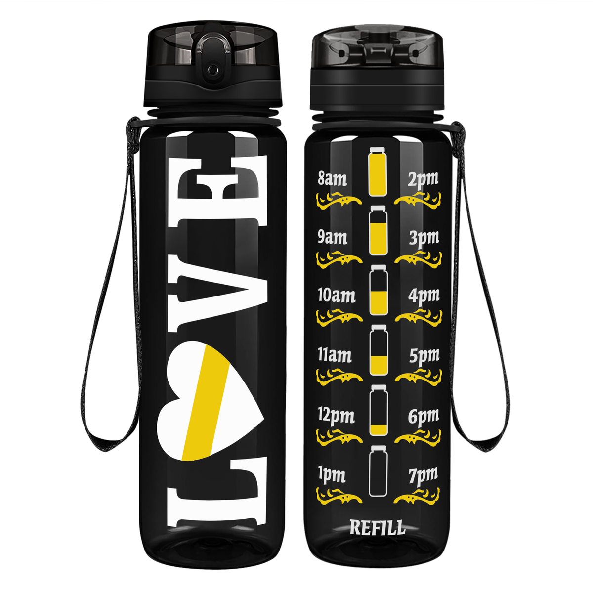 Dispatcher Love on 32 oz Motivational Tracking Water Bottle