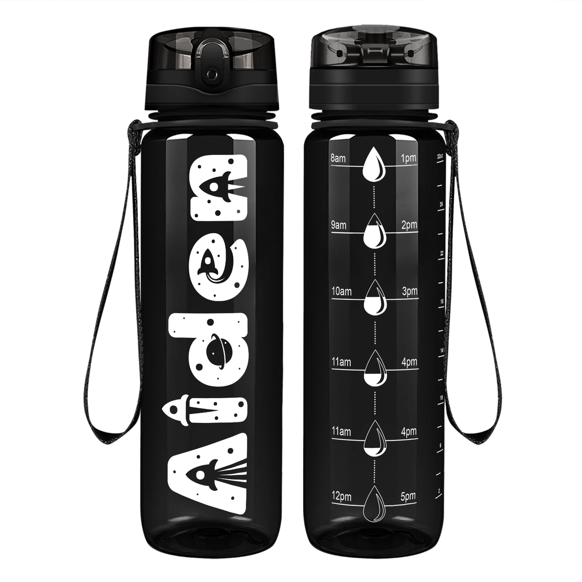 Personalized Boys 32 oz Motivational Tracking Water Bottle