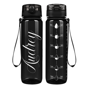 Cuptify Personalized Black Gloss Water Bottle