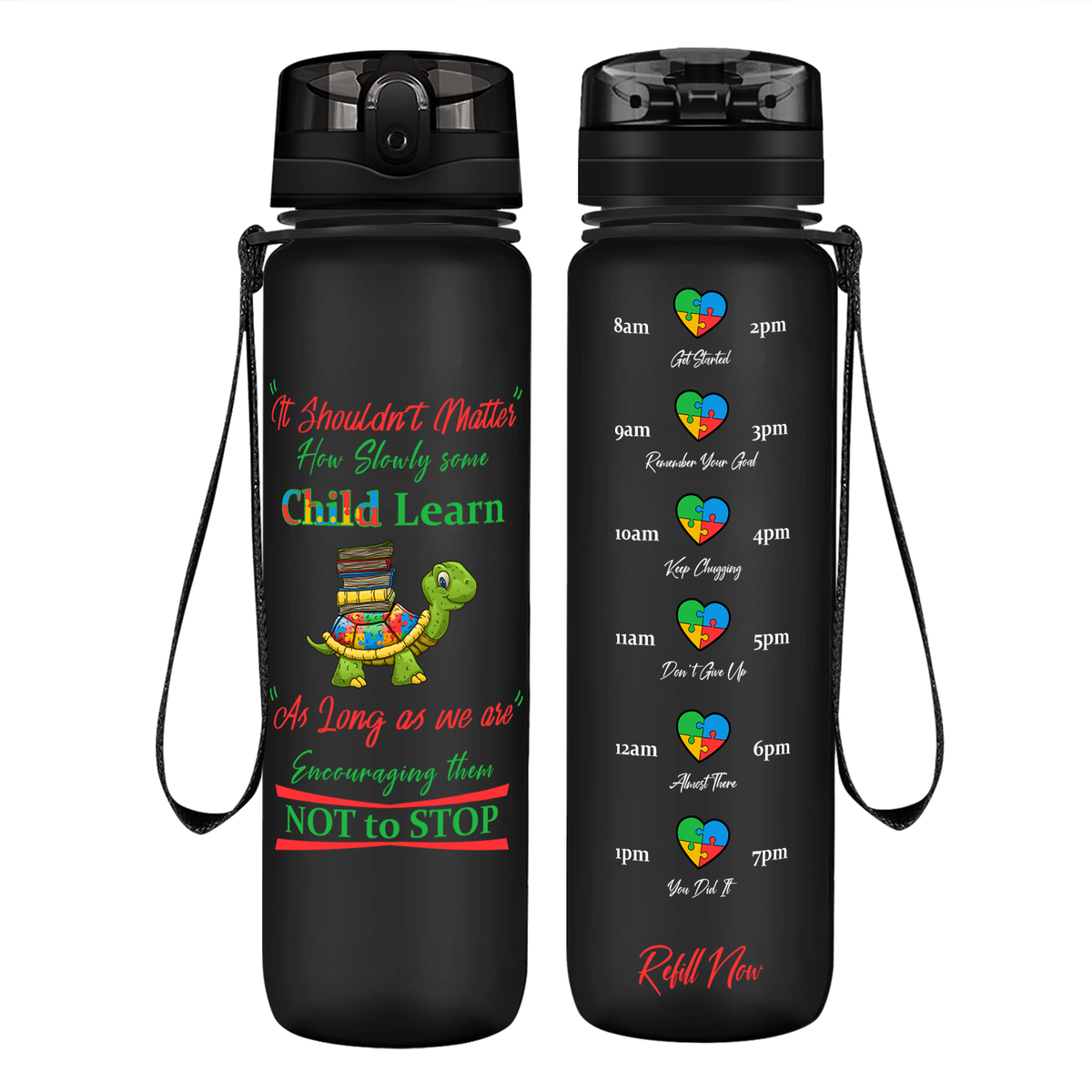 It Shouldn’t Matter on 32 oz Motivational Tracking Autism Water Bottle