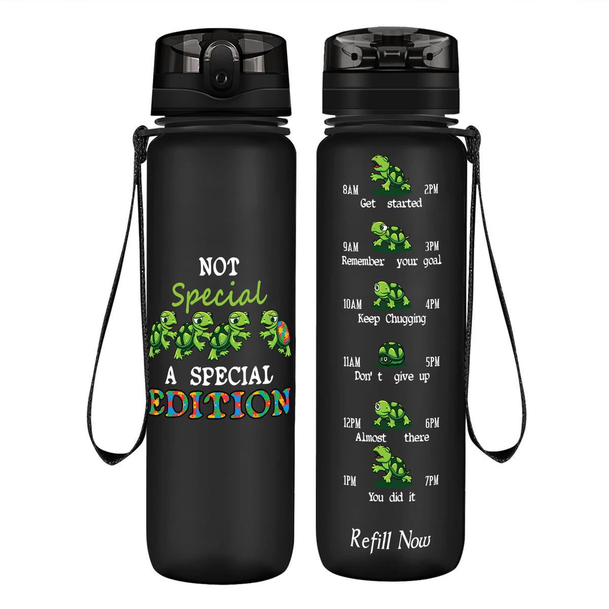 Not Special, A Special Edition on 32 oz Motivational Tracking Autism Water Bottle