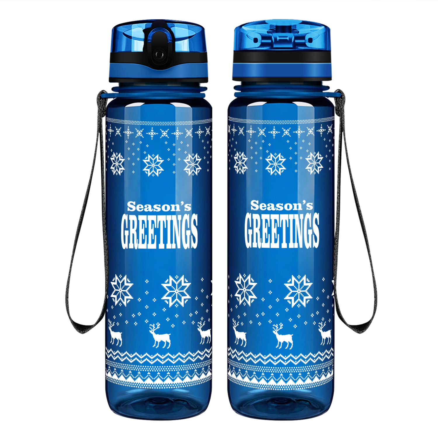 Season Greetings Motivational Tracking Water Bottle