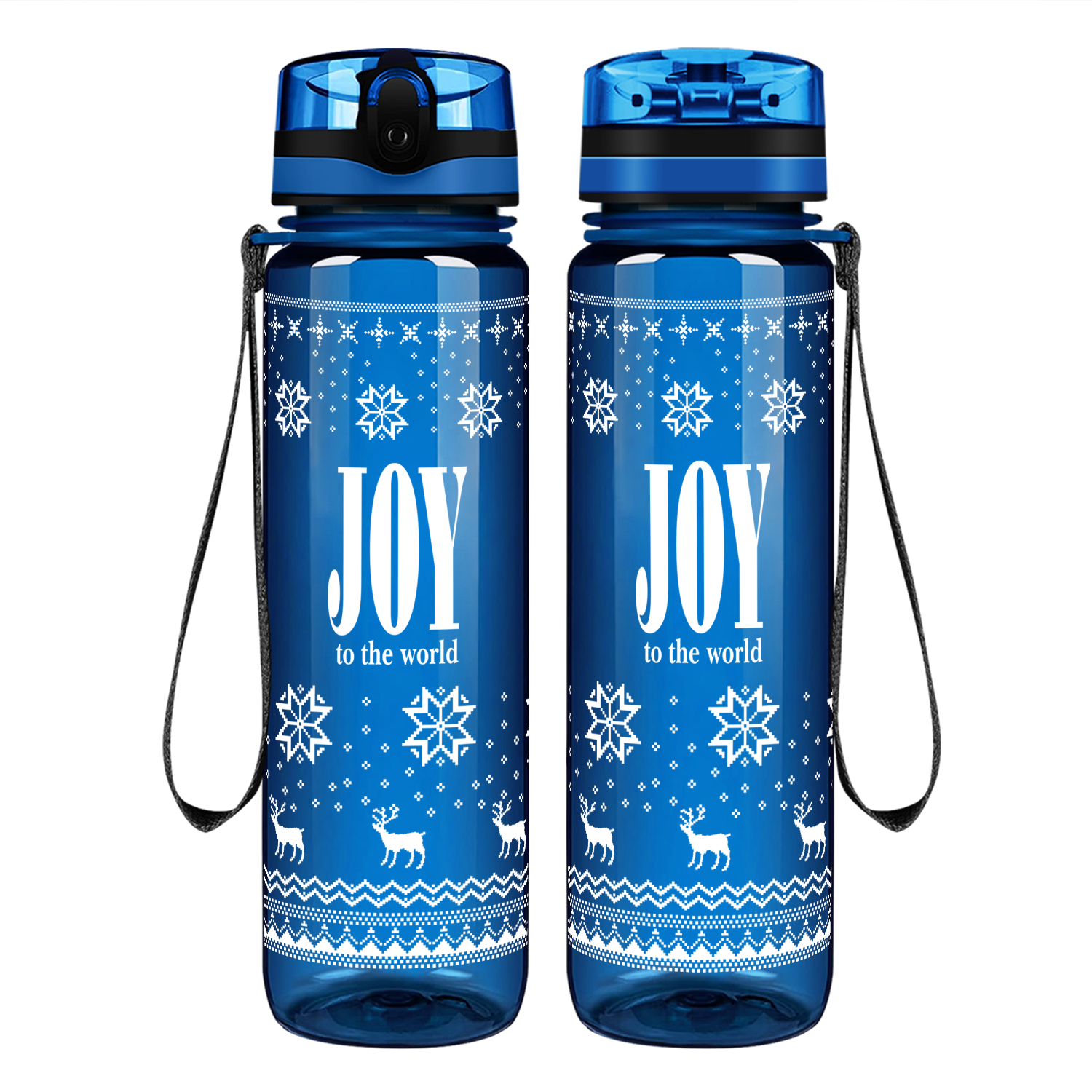 Joy to the World Motivational Tracking Water Bottle