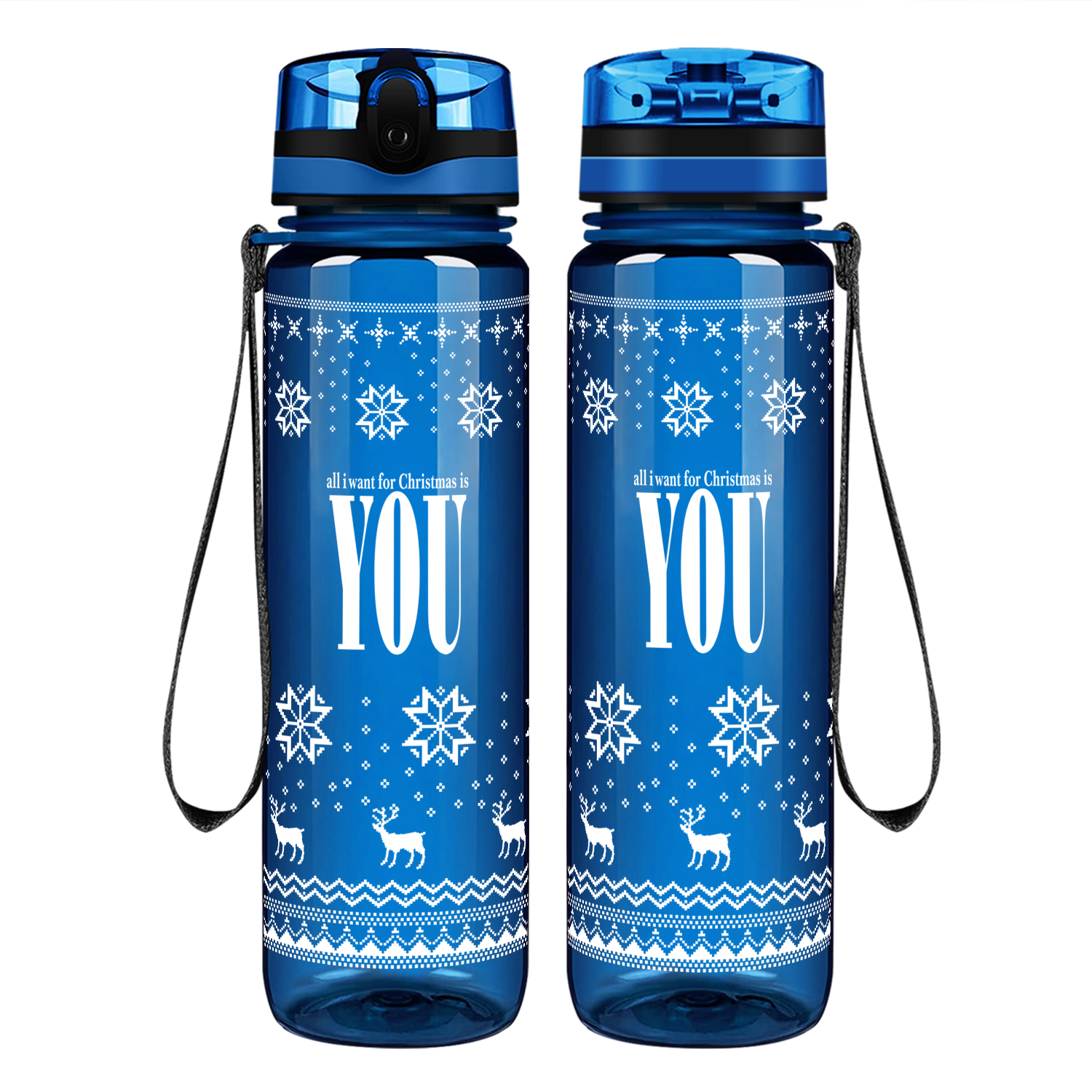 All I Want for Christmas is You Motivational Tracking Water Bottle