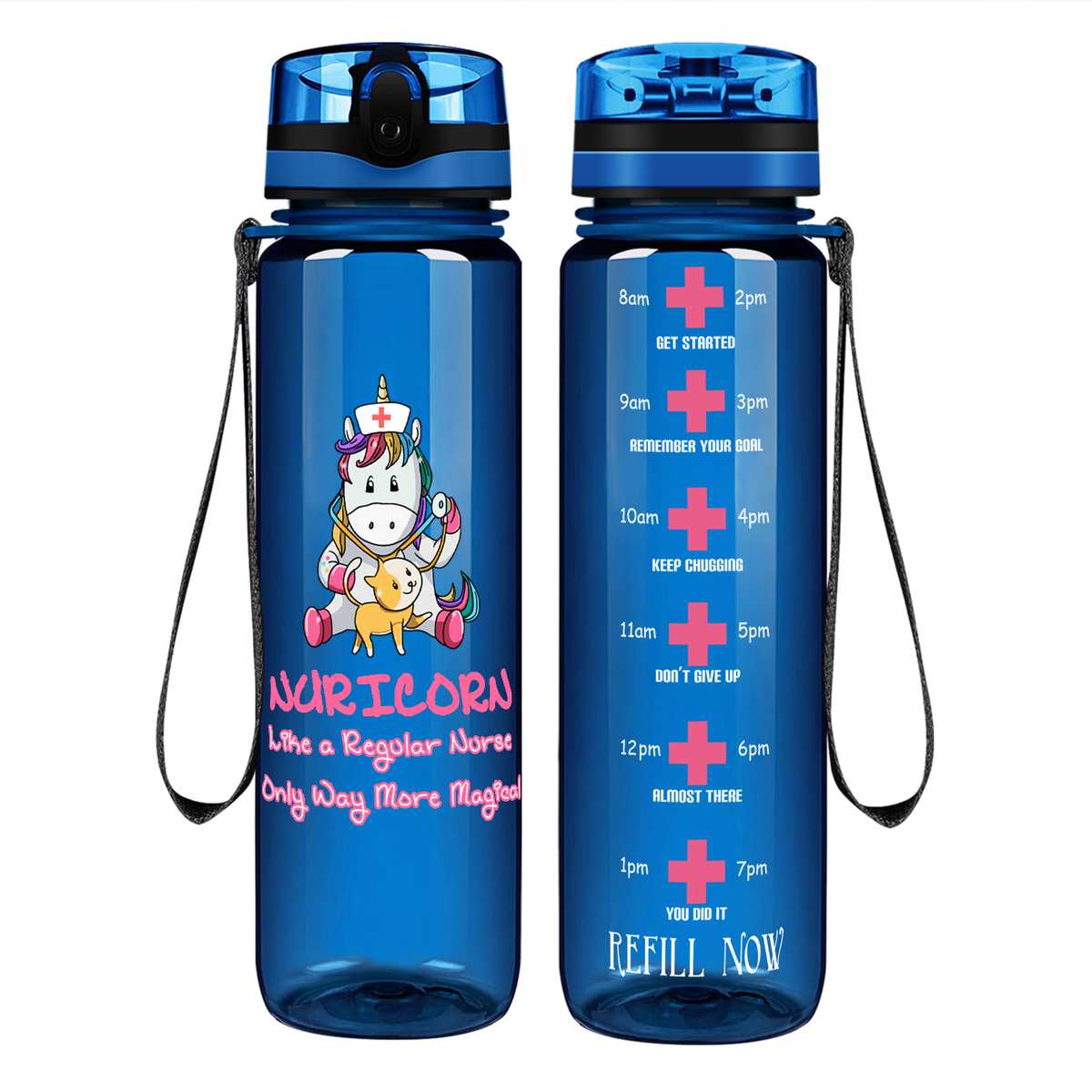 Nuricorn More Magical on 32oz Motivational Nurse Water Bottle