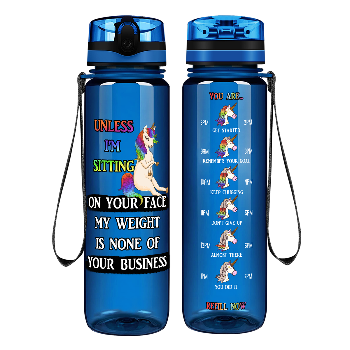 My Weight Is None Of Your Business on 32 oz Motivational Tracking Water Bottle