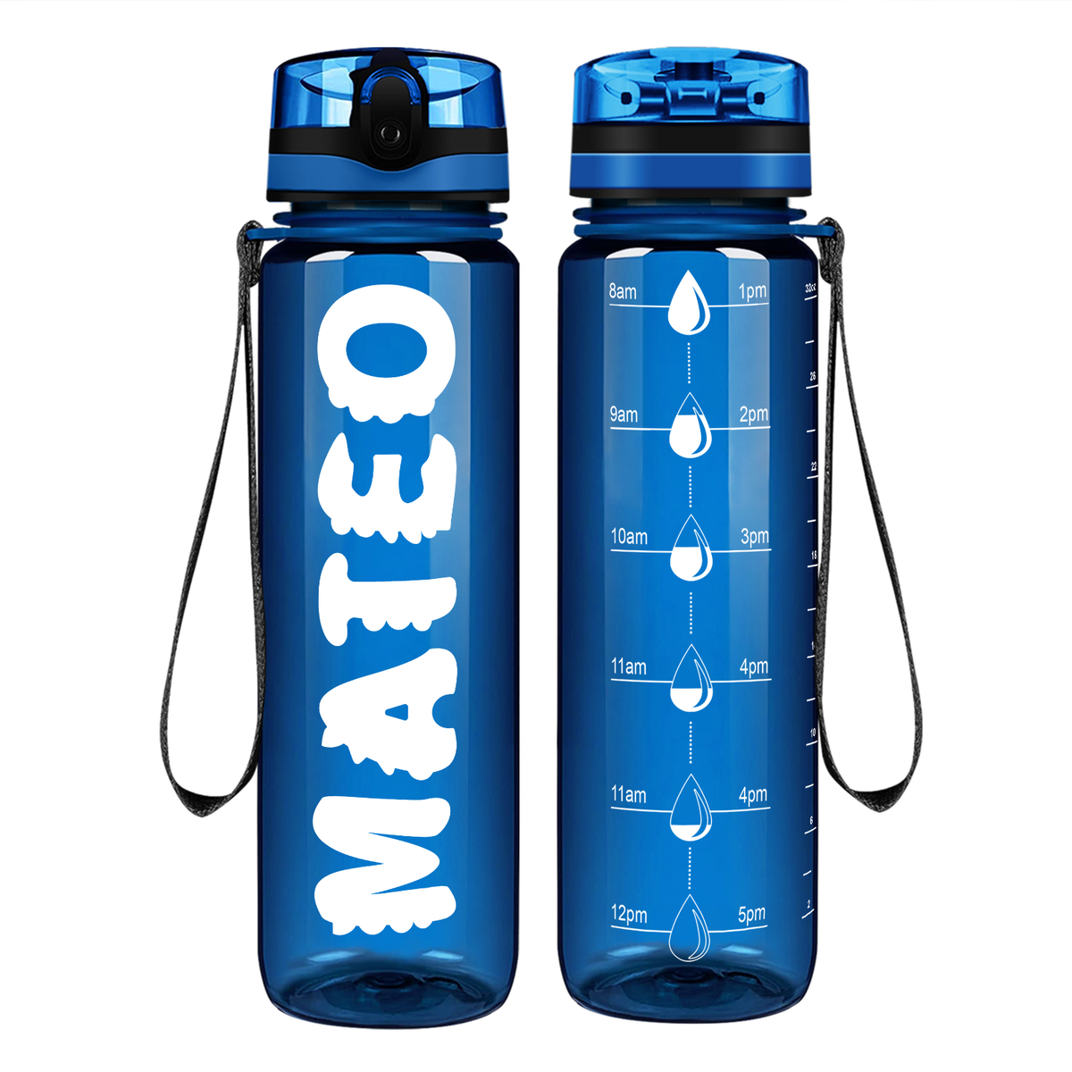 Personalized Boys 32 oz Motivational Tracking Water Bottle