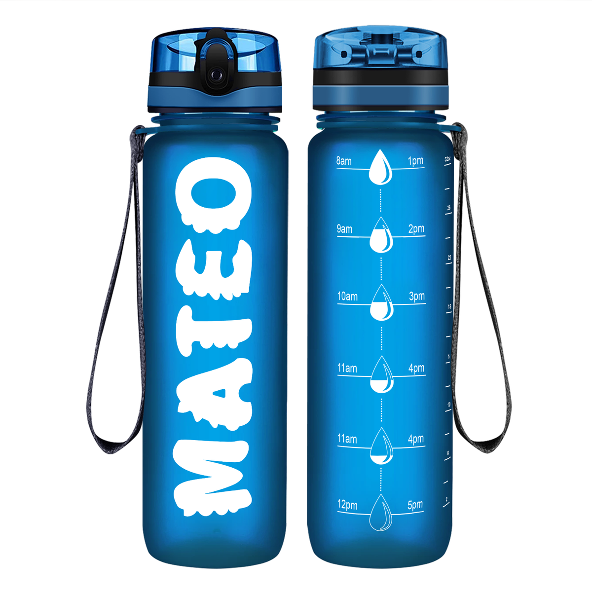 Personalized Boys 32 oz Motivational Tracking Water Bottle