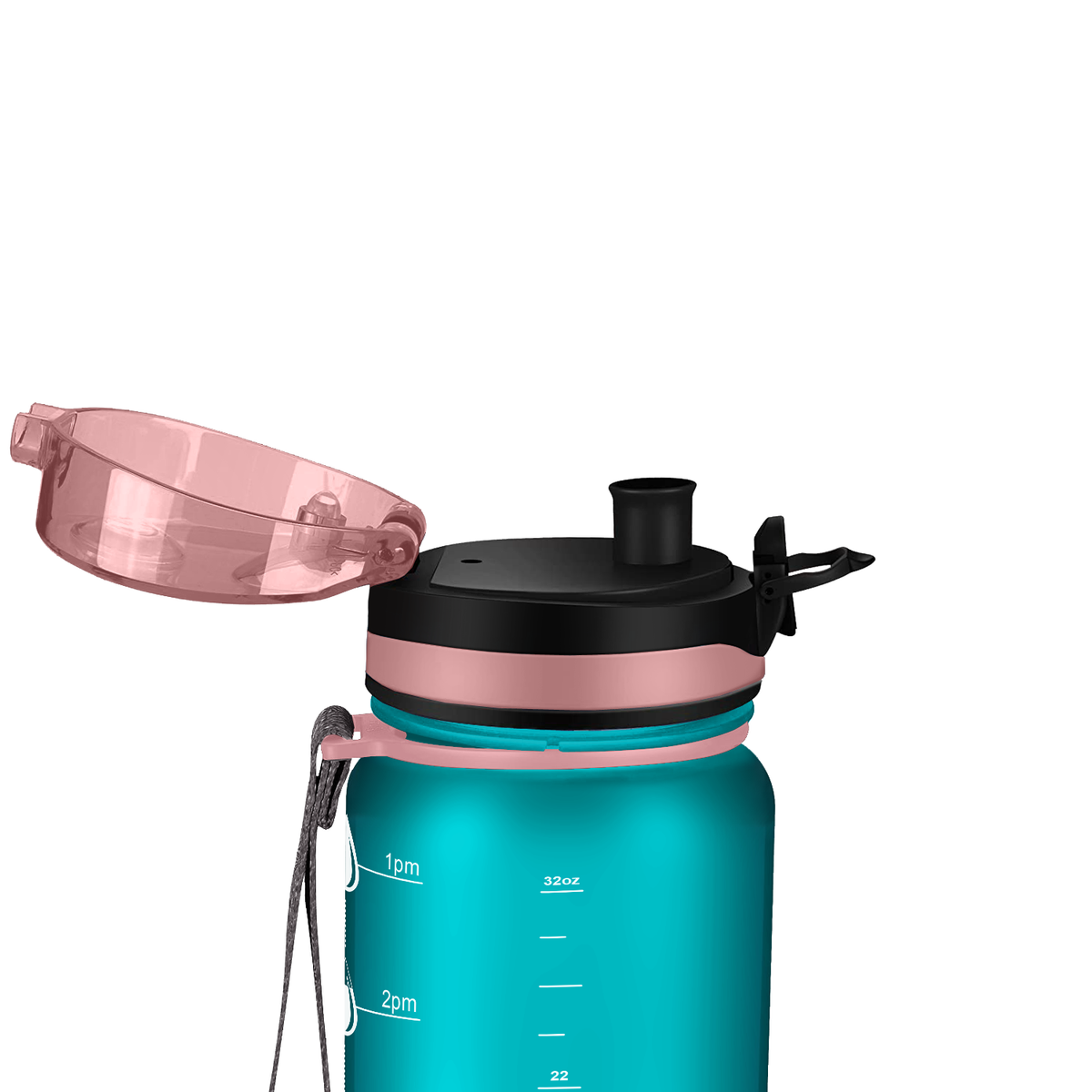 Cuptify Cotton Candy Frosted 32 oz Motivational Water Bottle