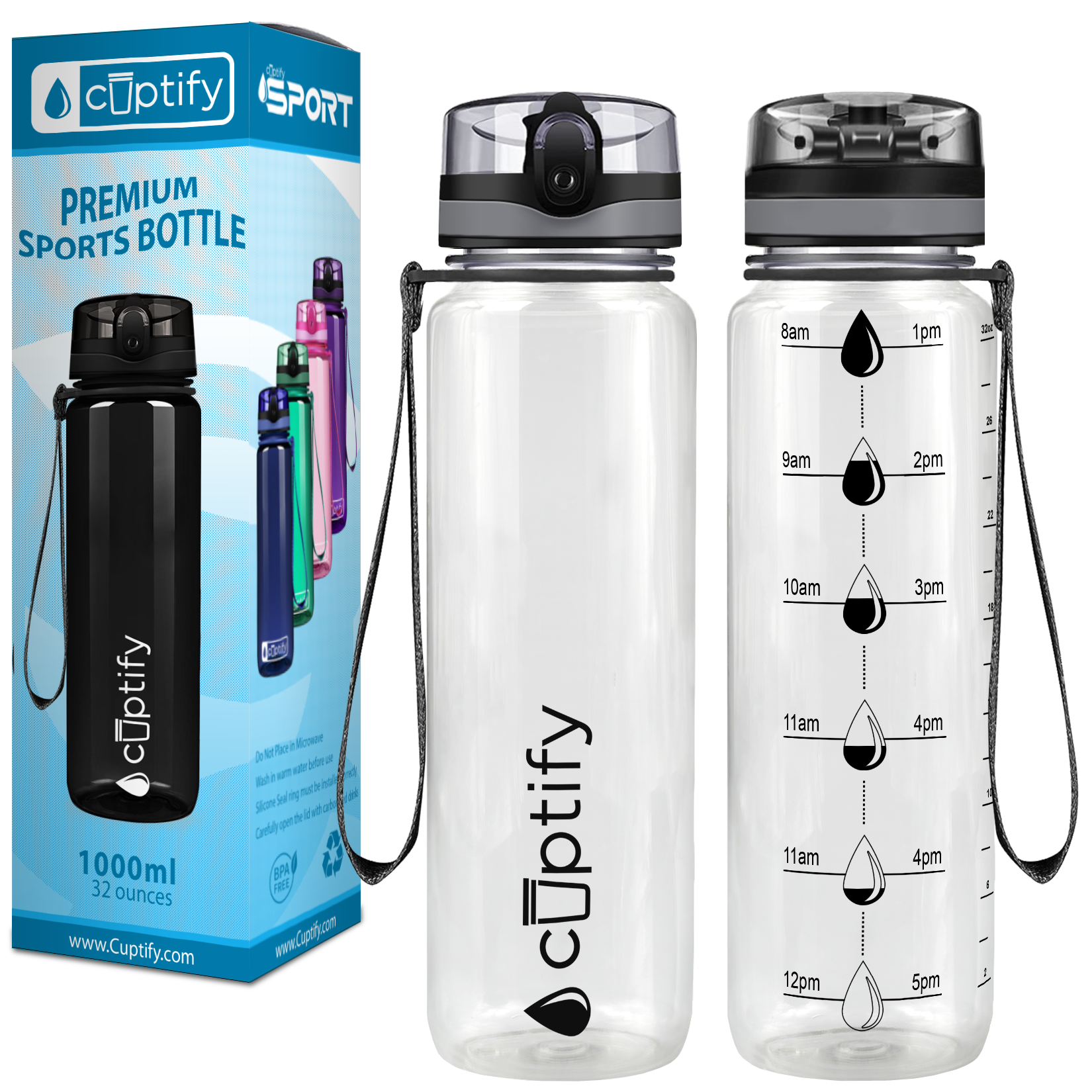 Hydration Tracker Water Bottles - Cuptify