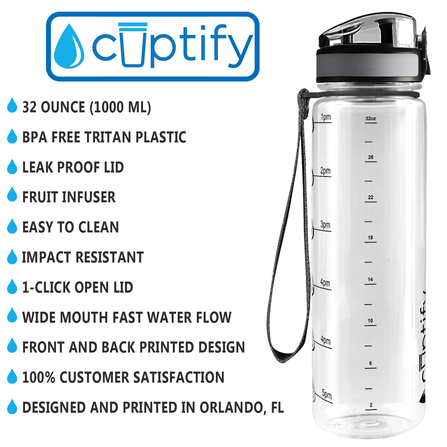 Hydration Tracking Glass Water Bottle