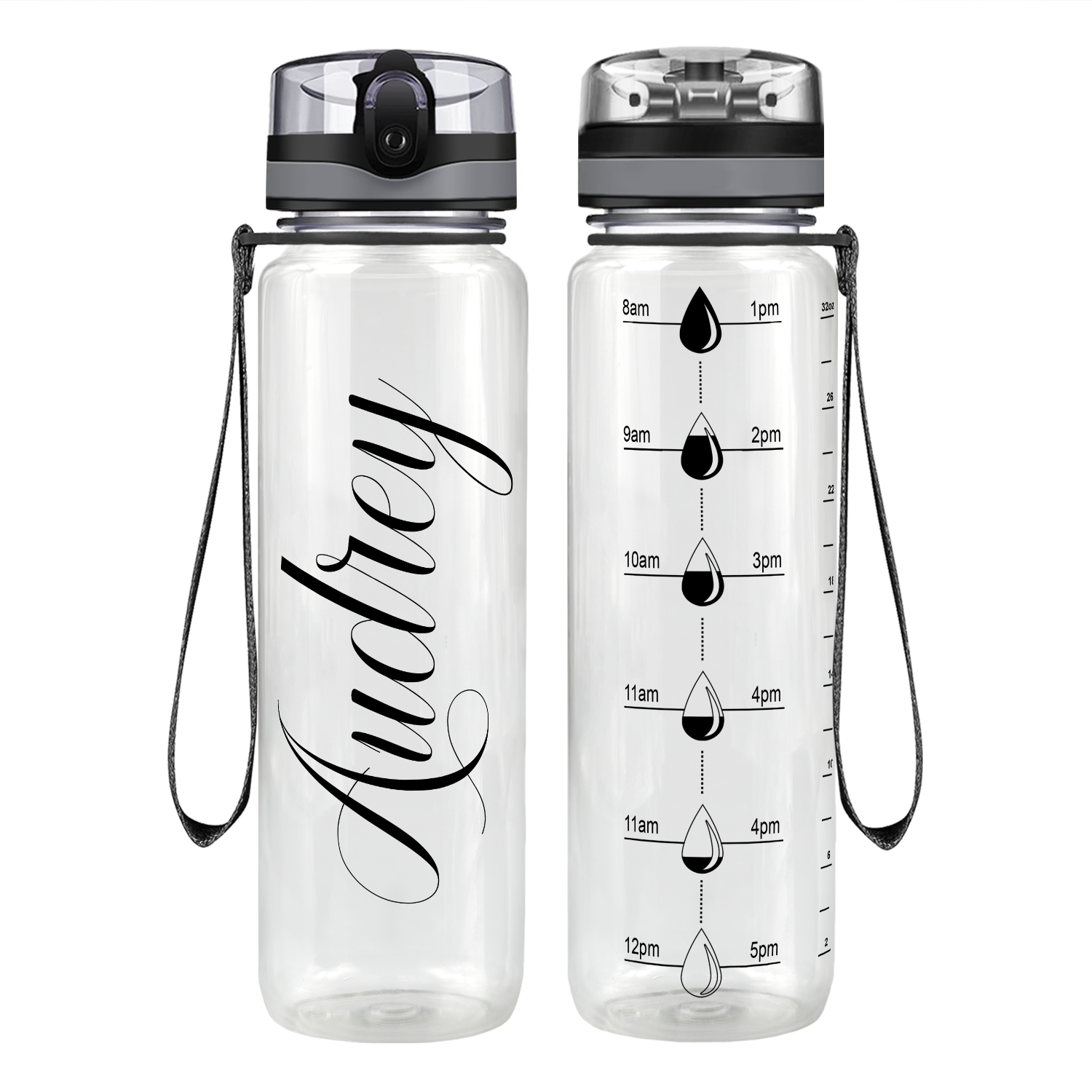 Cuptify Personalized Clear Gloss Water Bottle