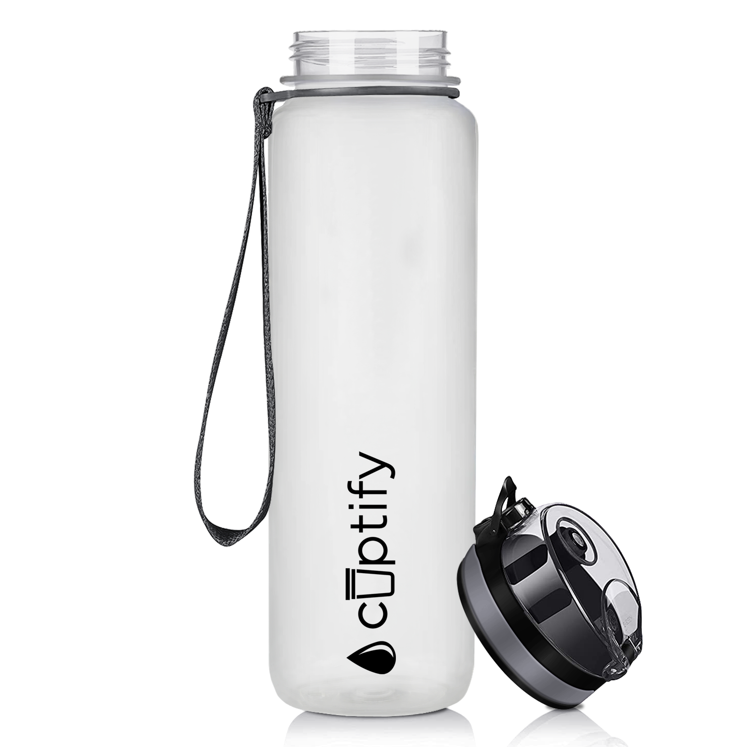 Thin Blue Line Sunflower on 32 oz Motivational Tracking Water Bottle -  Cuptify