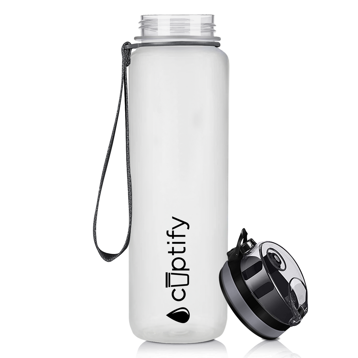 Cuptify Clear Frosted 32 oz Water Bottle