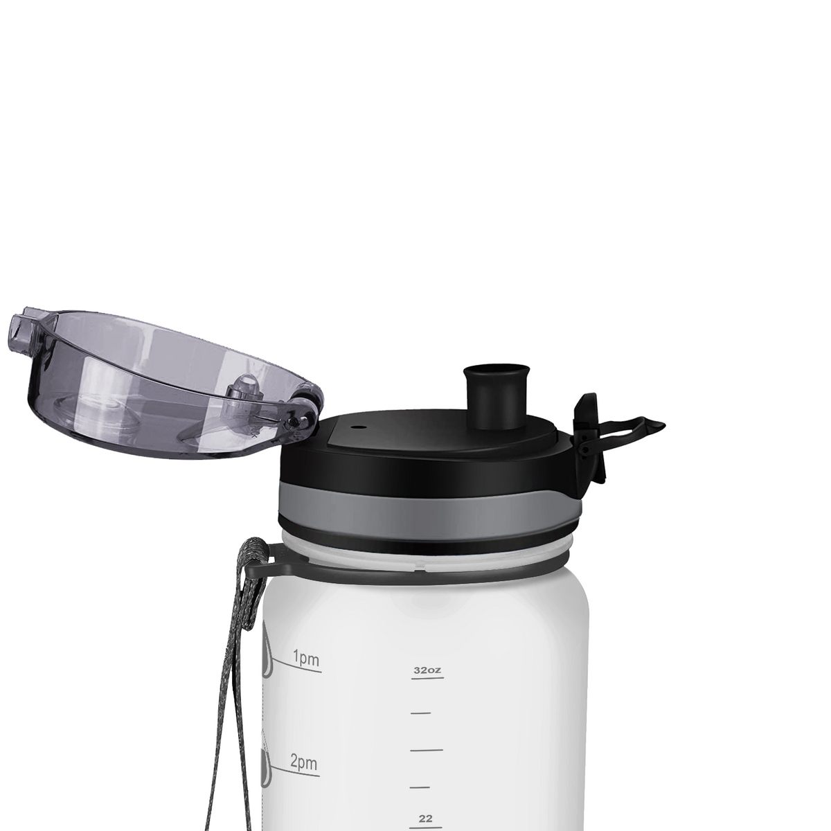Cuptify Clear Frosted 32 oz Water Bottle