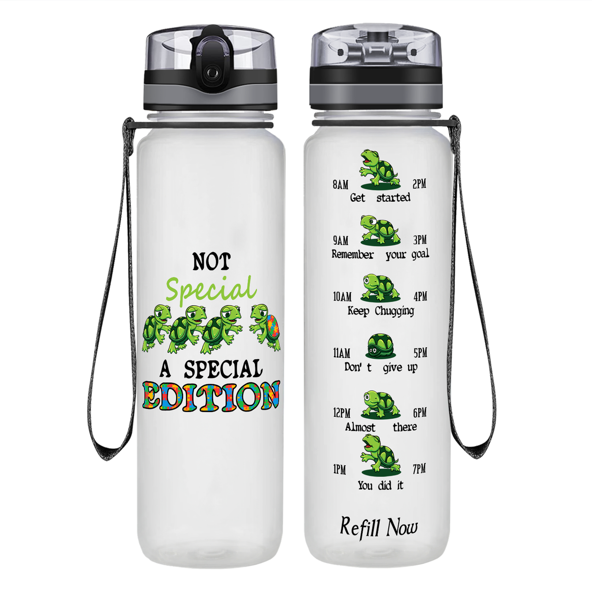 Not Special, A Special Edition on 32 oz Motivational Tracking Autism Water Bottle