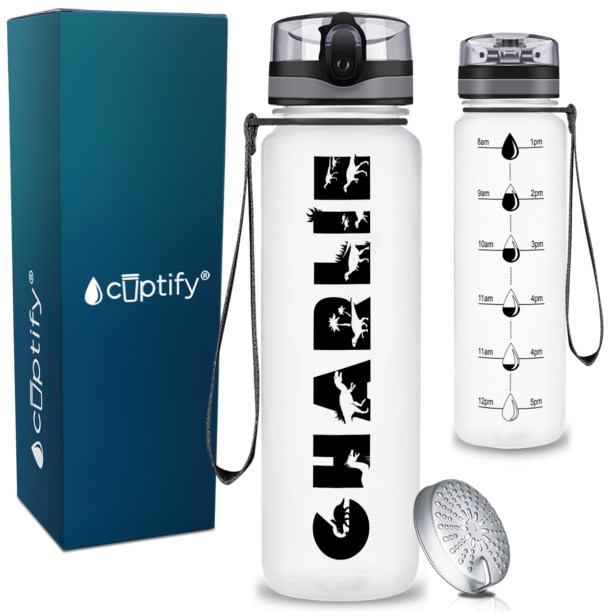 Personalized Dinosaur 32 oz Kids Water Bottle