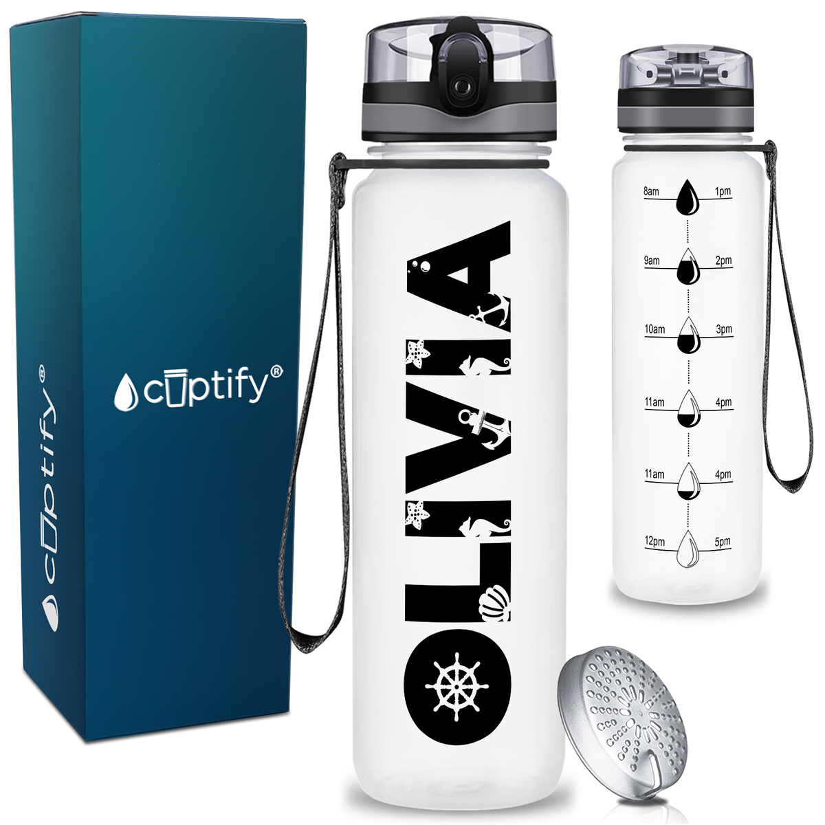 Personalized Mermaid 32 oz Kids Water Bottle