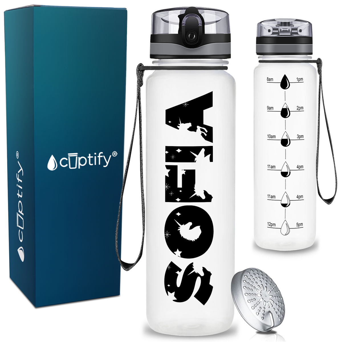 Personalized Unicorn Kids Water Bottle