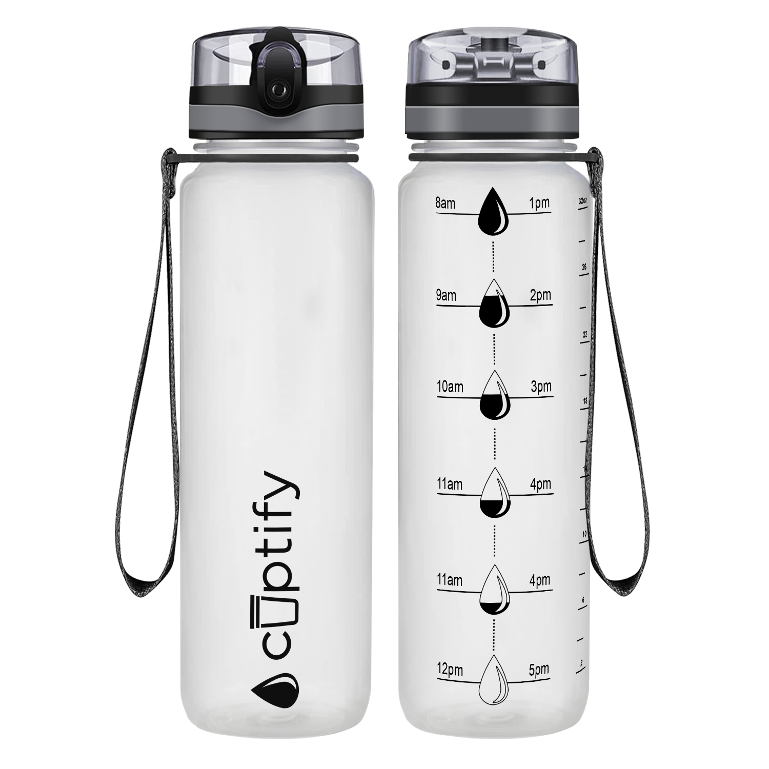 Cuptify Clear Frosted Water Bottle