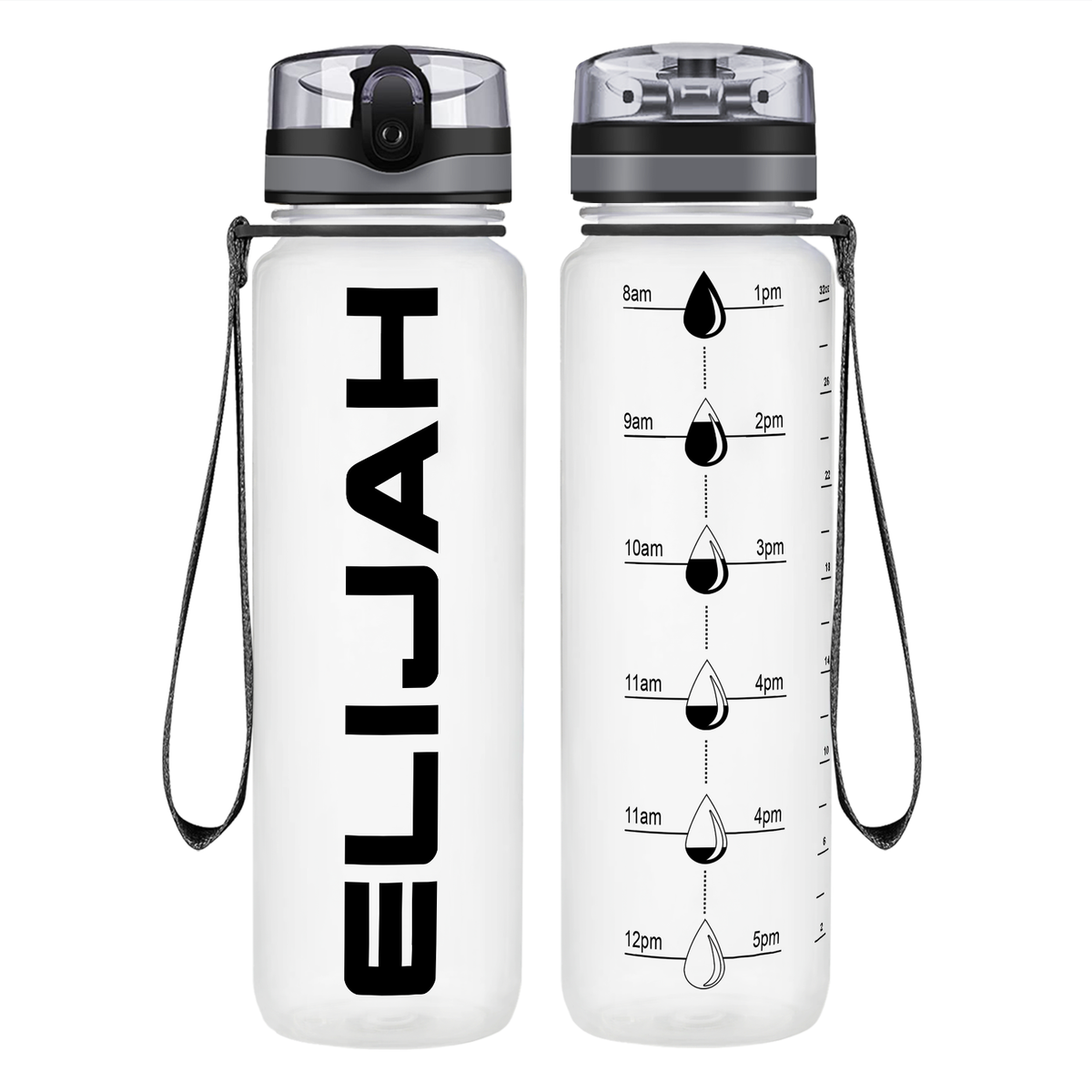 Personalized Boys 32 oz Motivational Tracking Water Bottle