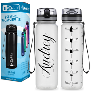 Personalized Clear Frosted 32 oz Water Bottle