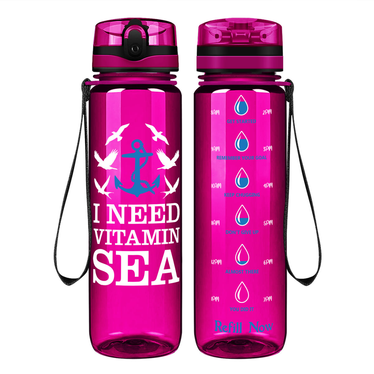 I need Vitamin Sea on 32 oz Motivational Tracking Beach Water Bottle